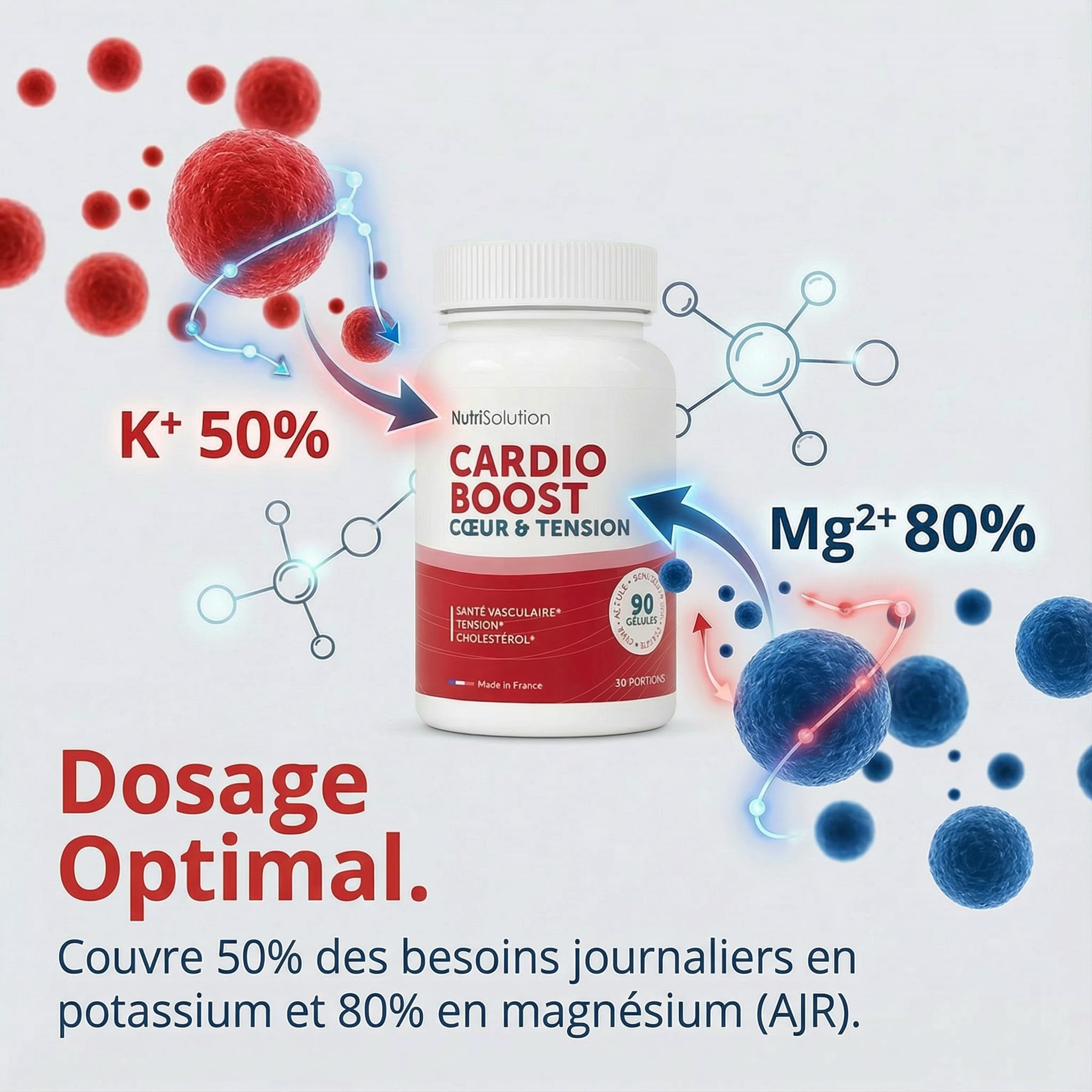 Cardio Boost : Formule Naturelle de Soutien Cardiovasculaire - Pour la Circulation, l'Energie et le Bien-Être Cardiaque - 90 gélules - Formulé par des Médecins par NutriSolution (1)
