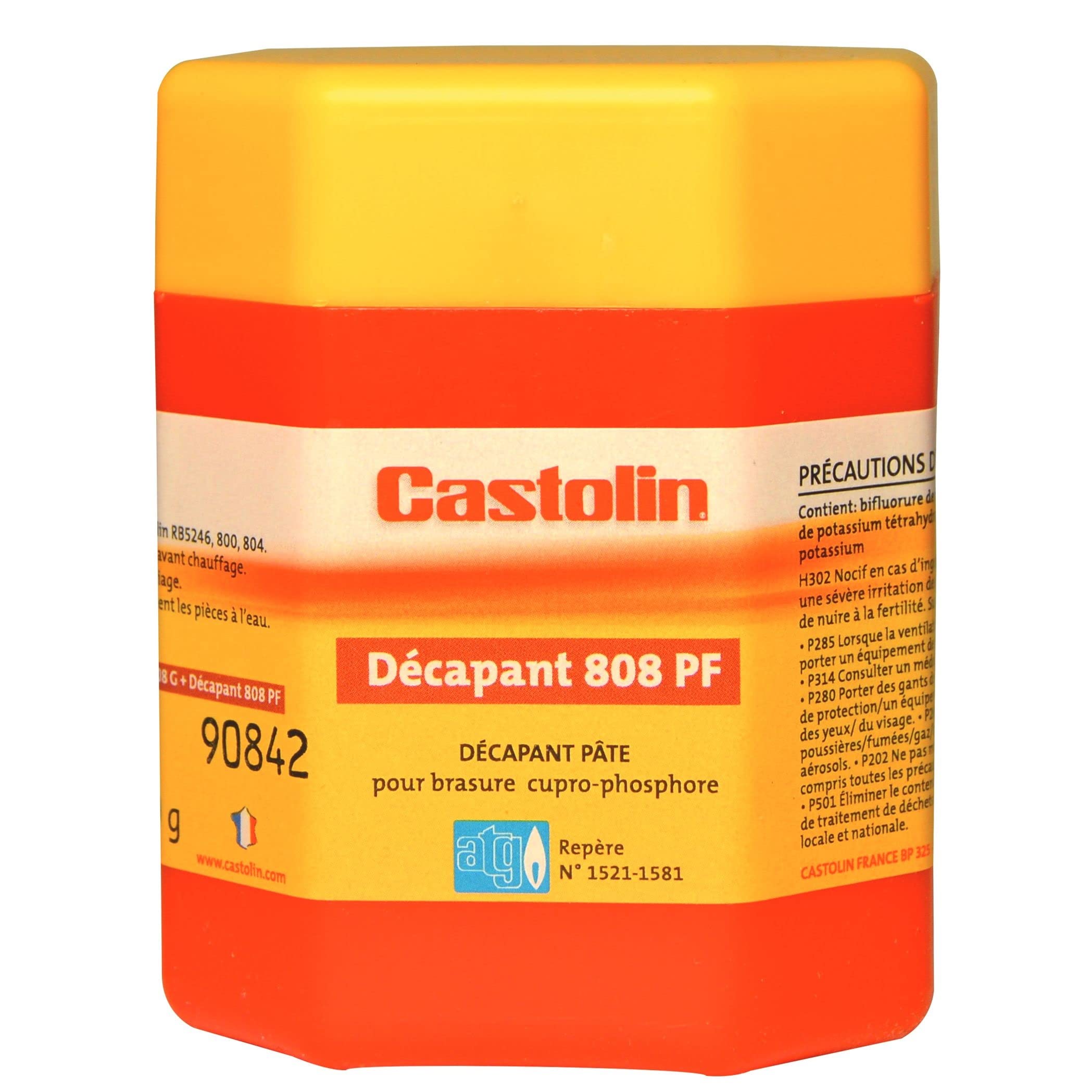 Castolin décapant 808pf pâte blanche 200g pour brasure cupro-phosphore