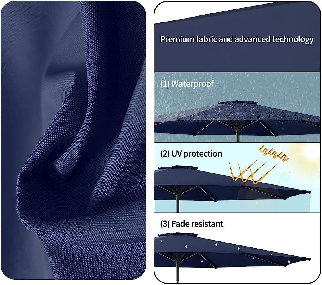 Tissu De Remplacement Pour Parasol Déporté/Toile De Rechange Pour Parasol Taupe 350 Cm 65200