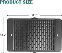 Vista 3 de Plancha de hierro fundido 7566 para parrilla de gas Weber Genesis serie 300, repuesto para Weber Genesis 300 Series E-310 E-320 E-330 S-310 S-320