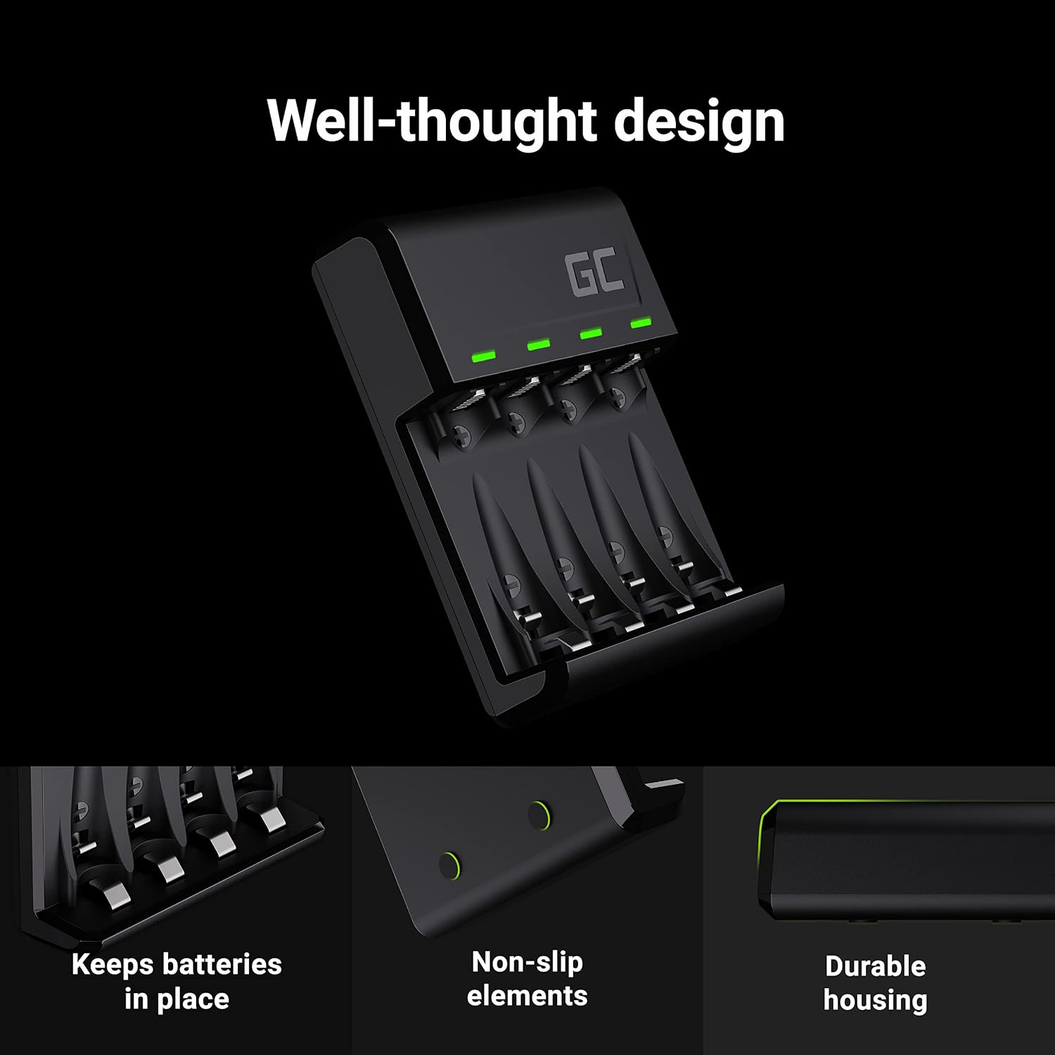 Green Cell VitalCharger with well-thought design features.