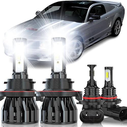 CHUSYYRAY Compatible con bombillas Ford Mustang 2005 2006 2007 2008 2009 2010 2011 2012, 9008 luces 9145 bombillas antiniebla, luz de protección disponible en Yaxa El Salvador