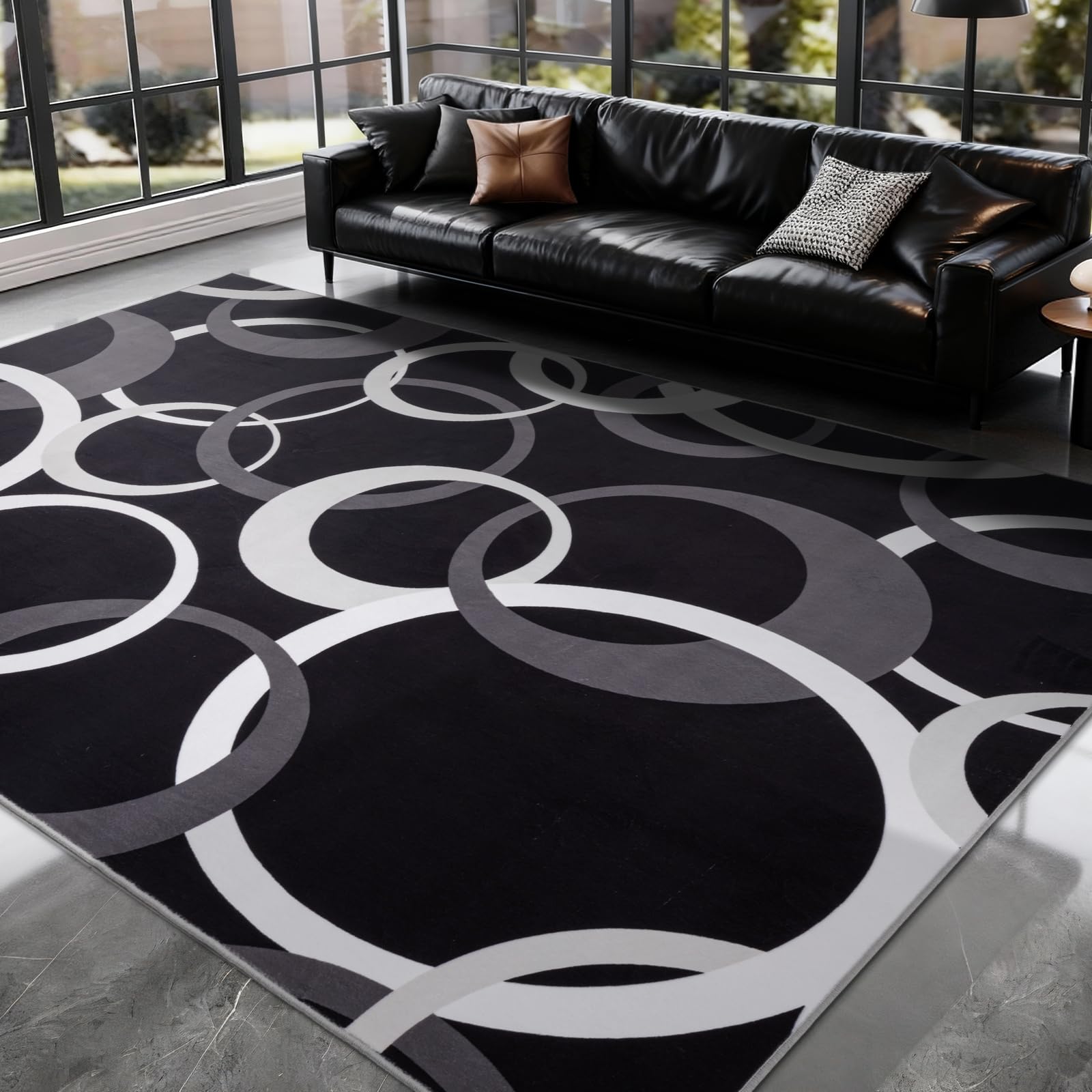 Amazon.com: YIHOUSE 6x9 Ft Area Rugs, Concentric Circle Carpet