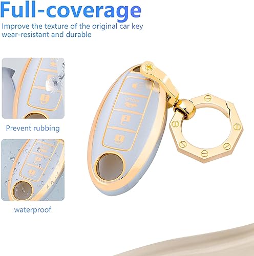 Miniatura 5 de Funda para llavero Nissan con llavero para Nissan Altima Maxima Murano Rogue Sentra 370z Pathfinder