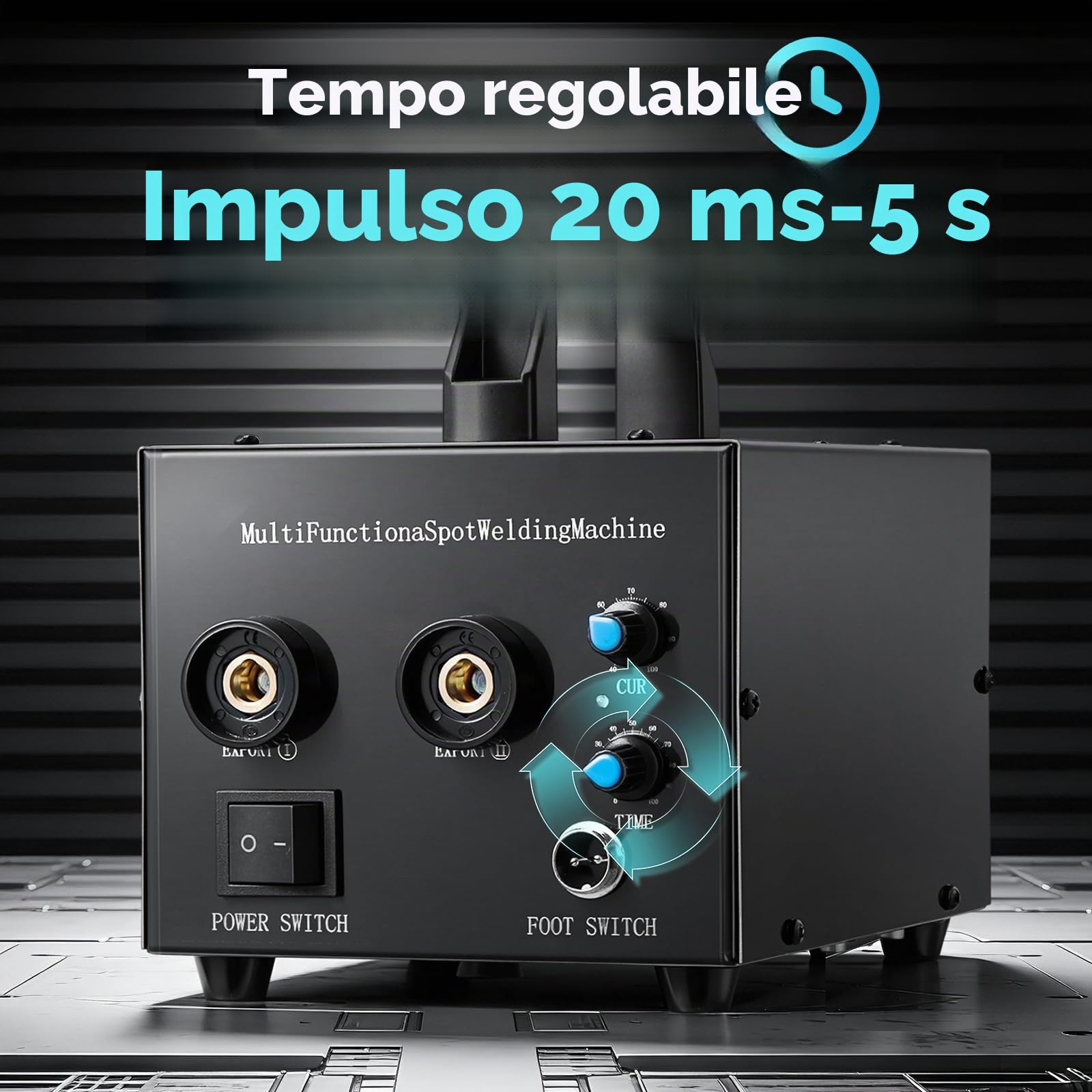 Bonvoisin Saldatrice a Punti 220V Uscita 400-1000A per 0,1-0,2mm | Saldatrice a Punti AC Per Uso Continuo, 400–1000A Con Impulso 20ms–5s, Penna a Un Tocco, Tutti i Pezzi Inclusi