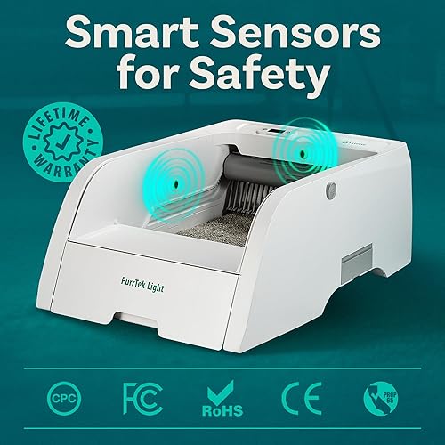 Miniatura 6 de Caja de arena autolimpiante con sensores de seguridad automáticos para múltiples gatos, caja de arena automática para gatos, eliminación de olores