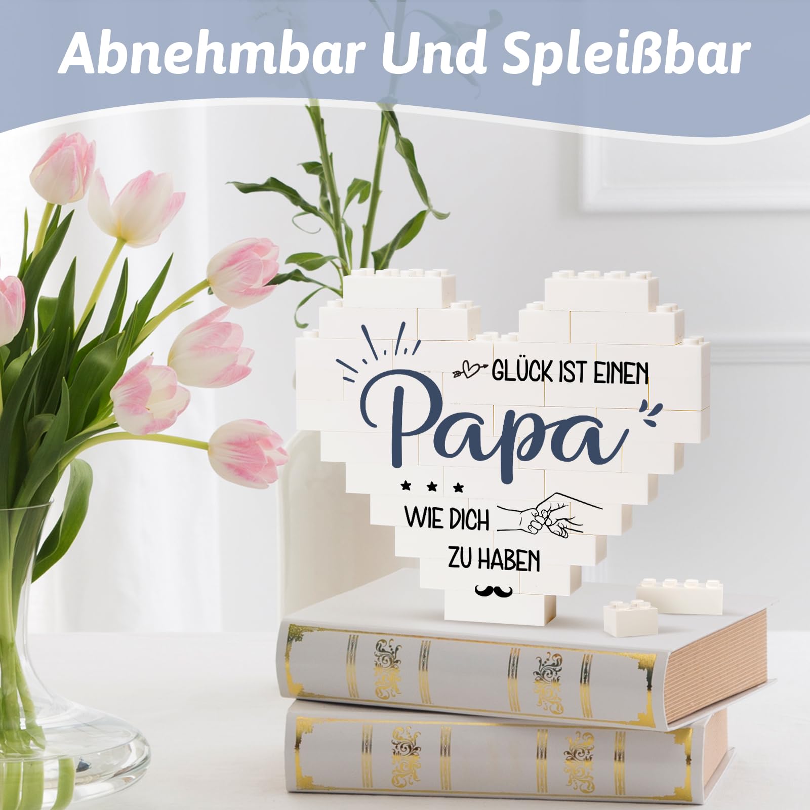 Dankeschön-Geschenk Für Papa – Edelstahl-Schild Mit Spruch, 10 X 10 Cm, Perfekt Als Schreibtisch-Deko Oder Vatertagsgeschenk