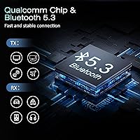 Vista 6 de Transmisor Receptor Bluetooth, Adaptador Inalámbrico 2 en 1 para Avión, Transmisor Bluetooth 5.3 para Televisores, Equipos de Gimnasio, Coches, Uso