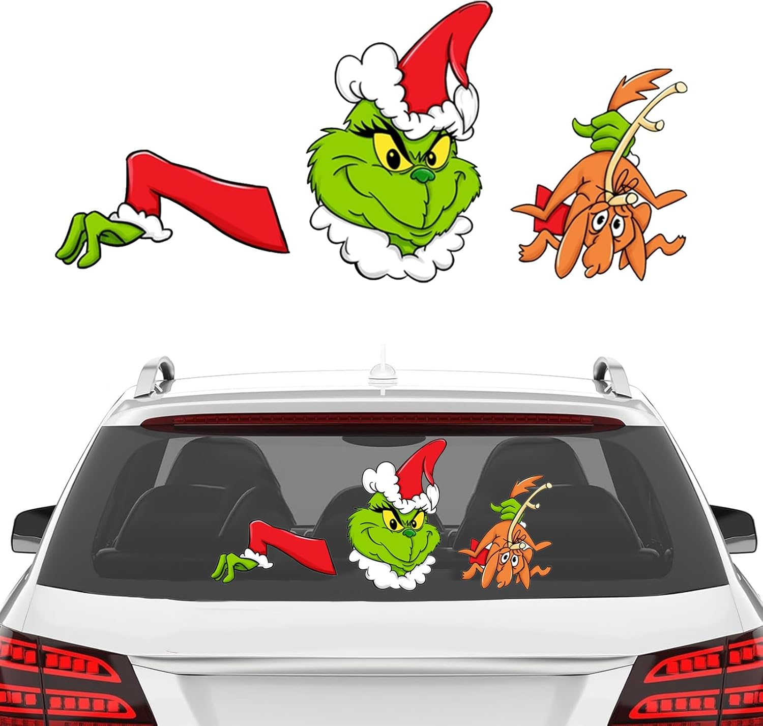 Mfault 3 PCS Christmas Cartoon Character Car Stickers