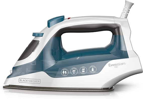 BLACK+DECKER Easy Steam Compact Iron, with Non Stick Soleplate