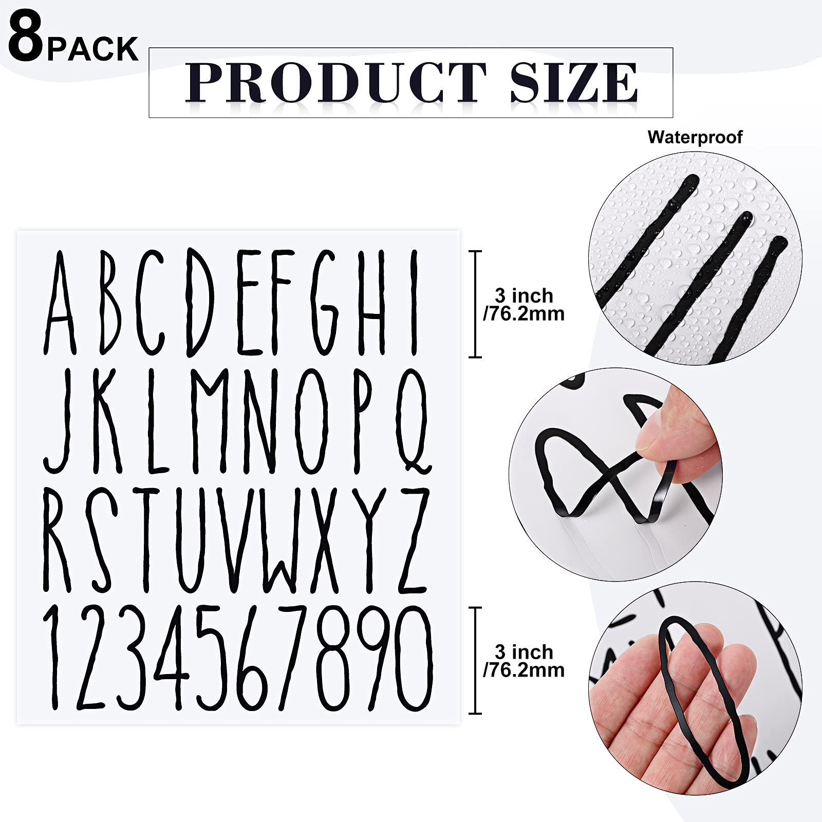 Maxx Letters/numbers Snapklik.com : Clabby 8 Sheets Letter Stickers Vinyl Alphabet Numbers ...