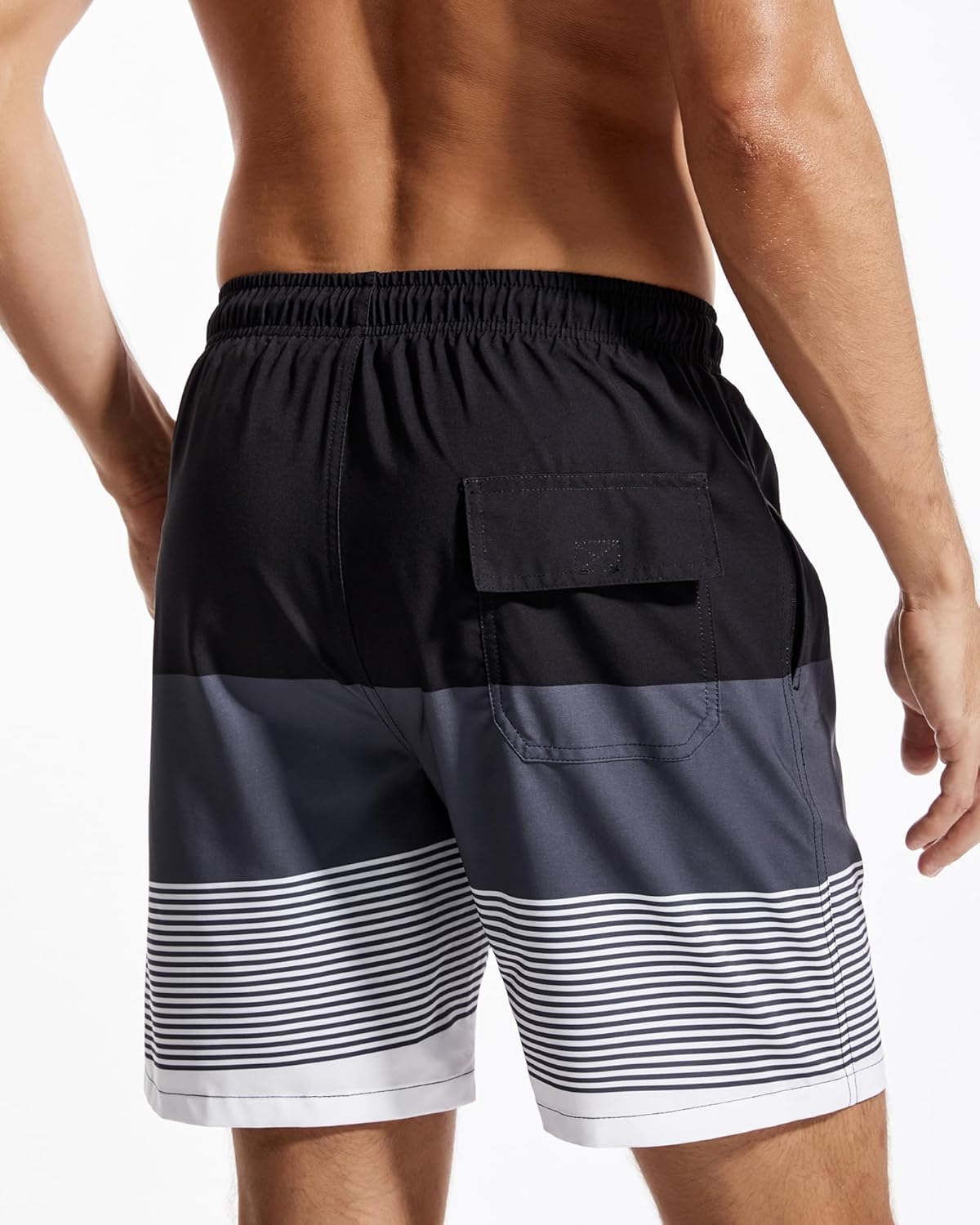 SILKWORLD Mens Swim Trunks Quick Dry Compression Liner 2 in 1 Shorts Men Swimsuit - Image 2