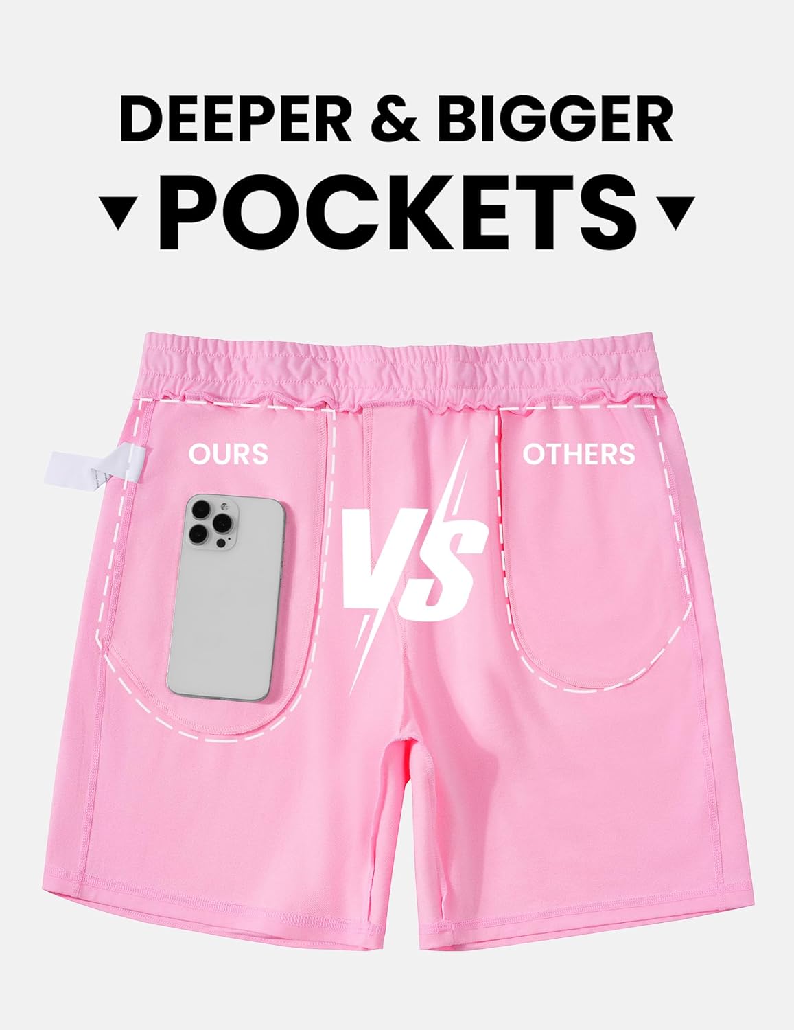 PINSPARK Men's Casual Sweat Shorts 7" Cotton Athletic Running Lounge Shorts with Drawstring Workout Gym Lightweight - Image 4