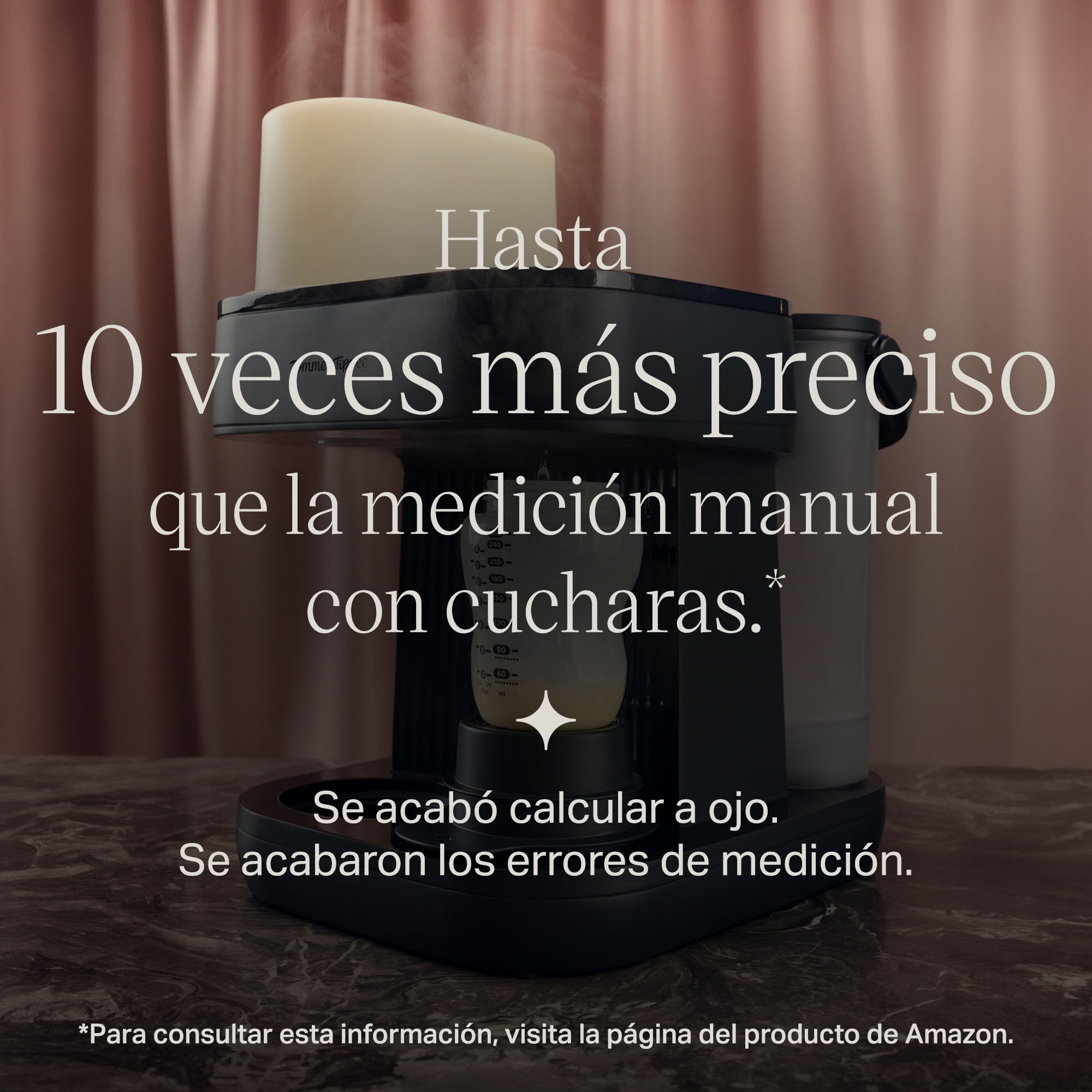 Tommee Tippee Preparador de Biberones Perfect Prep Pro con dispensador de leche en polvo, filtro de agua antibacteriano y asistencia personalizada en la app