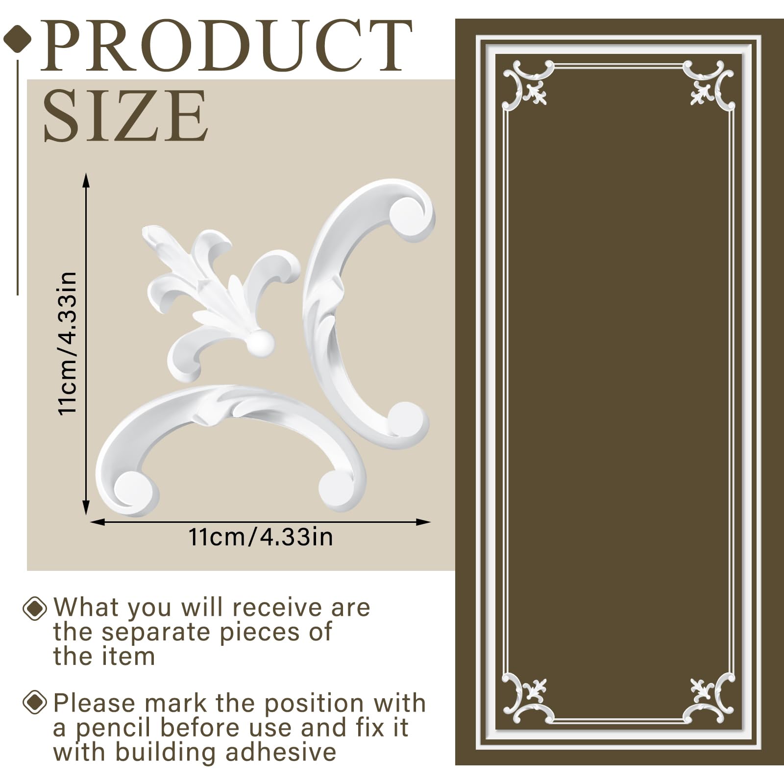 Snapklik.com : Pangda Corner Wall Molding French Style Wainscoting ...