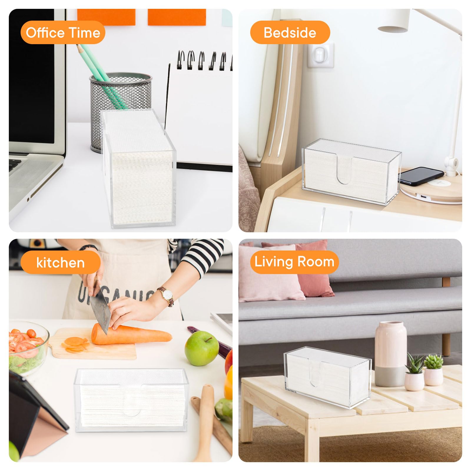 Dispensador de toallas de papel acrílico, soporte para toallas de papel transparente, soporte para servilletas de triple pliegue, adecuado para toallas de papel plegables en Z, plegado en