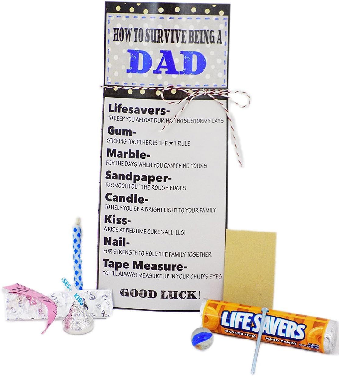 How to Survive Being a Dad Interactive Greeting Card - 'Survival Kit' Gift