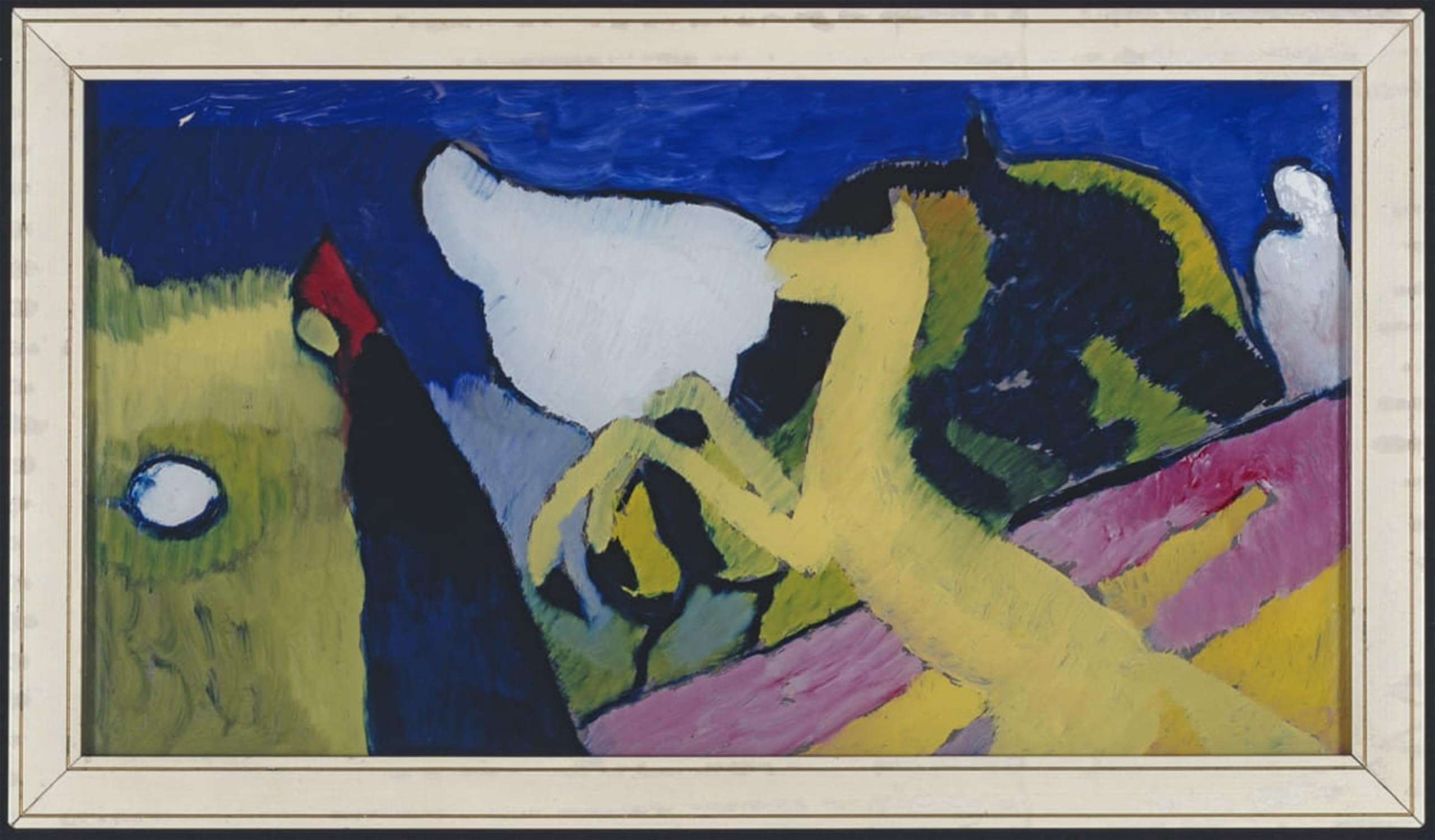 POSTERIIk Vintage Print Pop Art Landscape Artwork With Yellow Horse by Wassily Kandinsky Art Prints for Office Home Decor 60x90cm