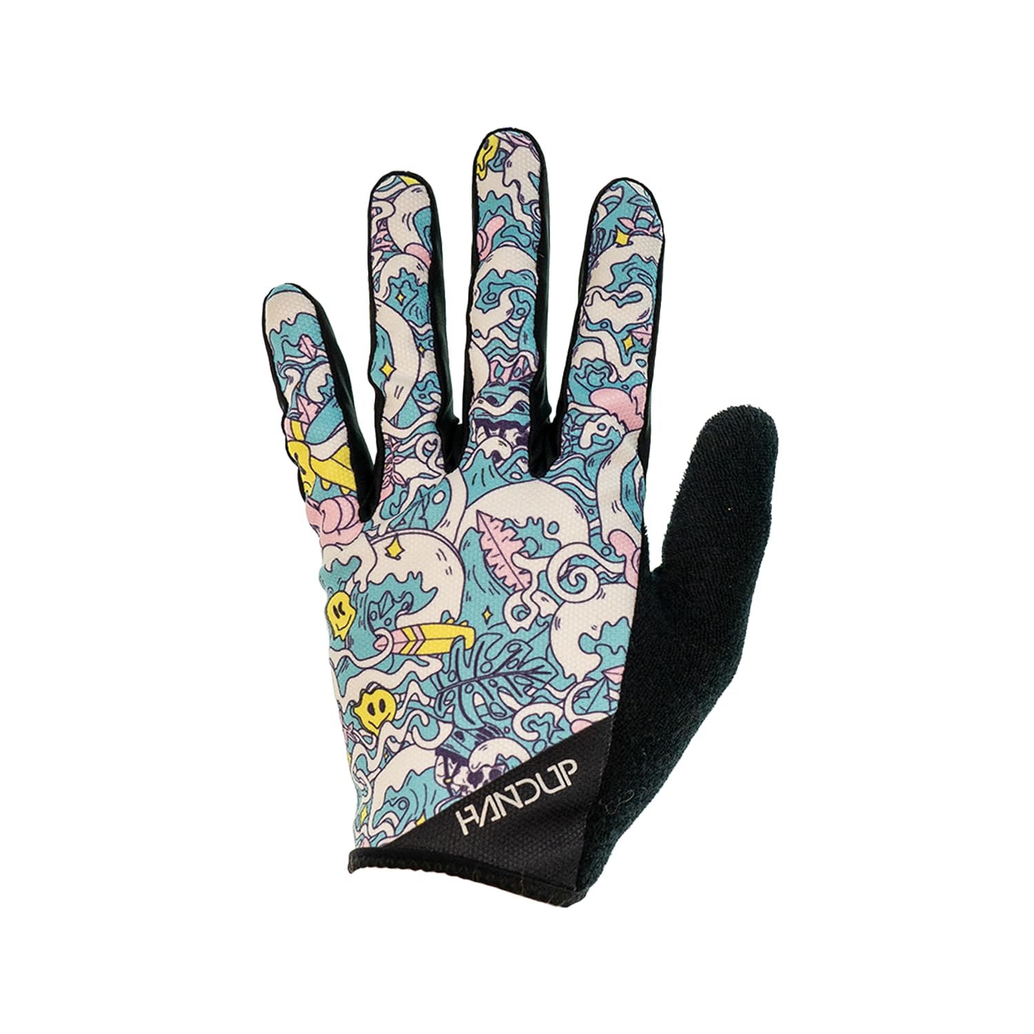 Handup Gants Most Days Ride The Wave, taille L | Handup Ride The Wave Gants de cyclisme avec écran tactile et UPF 50+