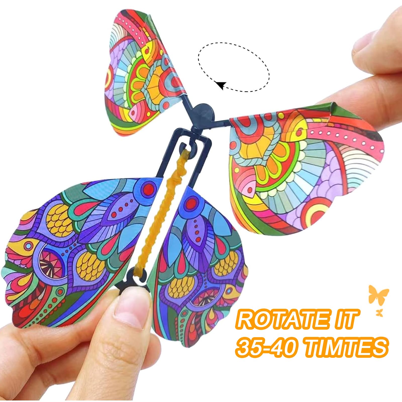 Lot de 30 marque-pages papillon volant - Boîte surprise à remonter - Cadeau pour fête, anniversaire, Noël, anniversaire de mariage, mariage, 10 styles