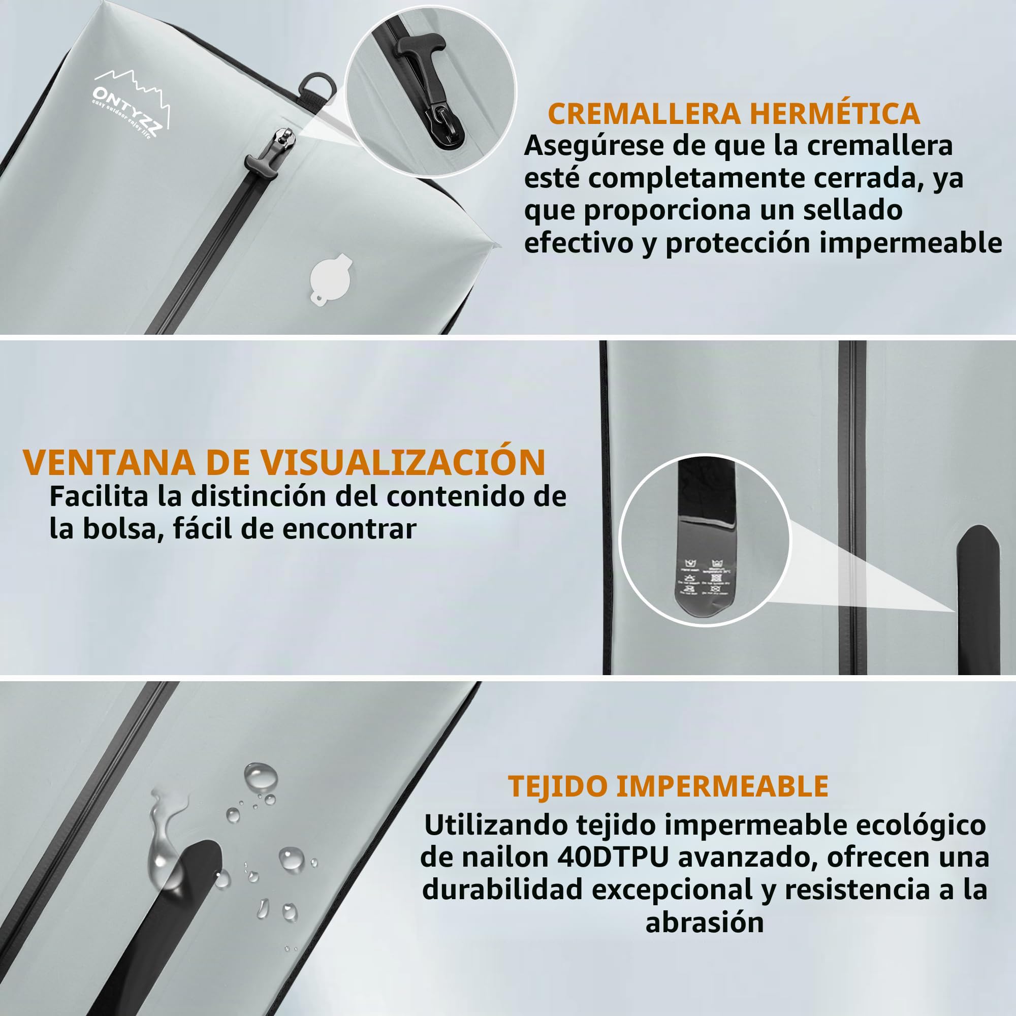Bolsas de Vacío para Ropa Reutilizable TPU Bolsas Vacio Ropa Viaje con Cremallera Impermeable Organizadores para Maletas para Maleta Mochila Equipaje de Mano Bolsas Ahorradoras de Espacio