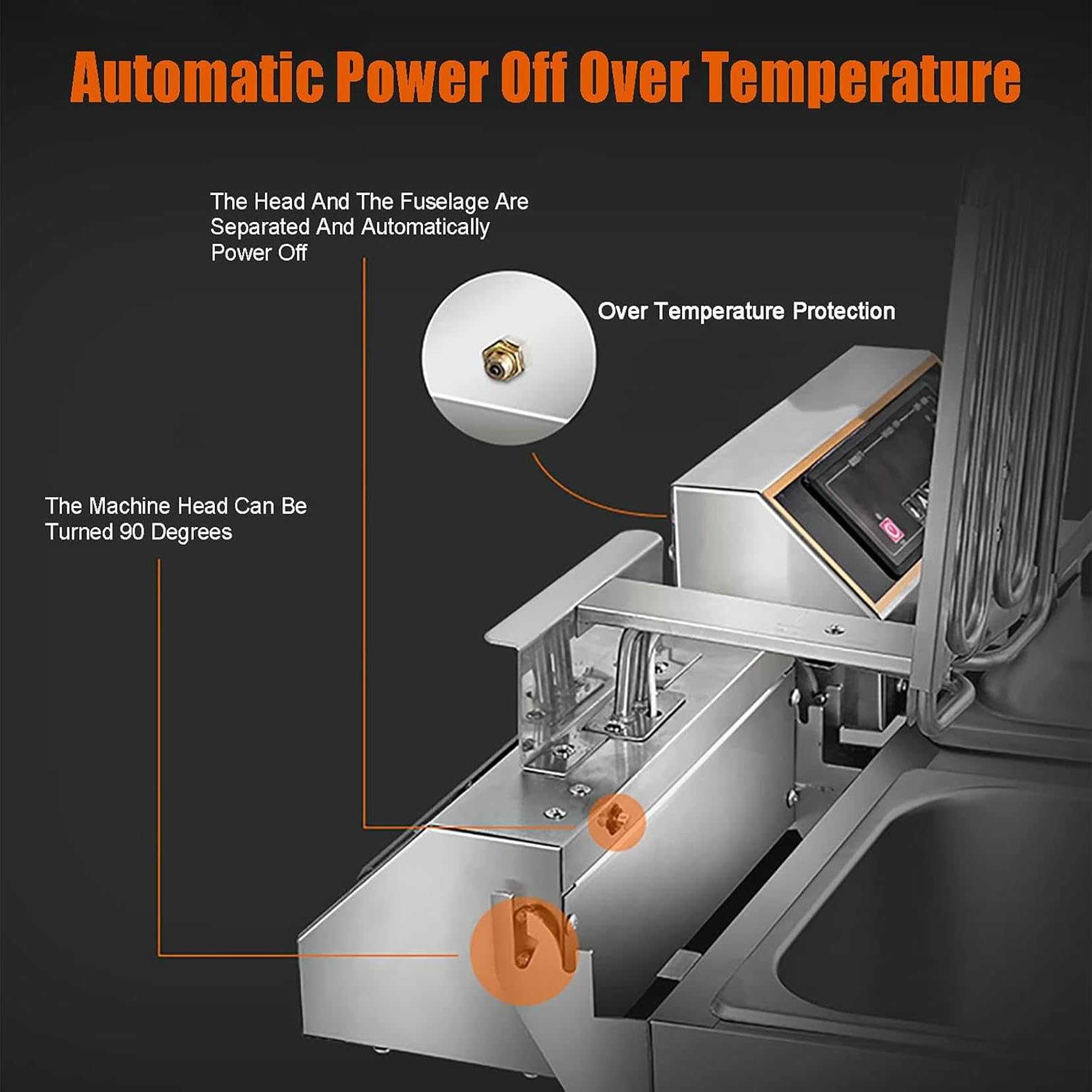 Freidora eléctrica Comercial de 3000 W con Cesta, freidora Profesional de Aceite de inducción para Pescado con de Drenaje y Control de Temperatura para Uso Comercial y domé~/