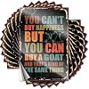 Stickers for Your Car You Can't Buy Happiness But Can A Goats Funny Sticker 10 Pcs Stickers for Cars Funny Car Decals(6X9CM)