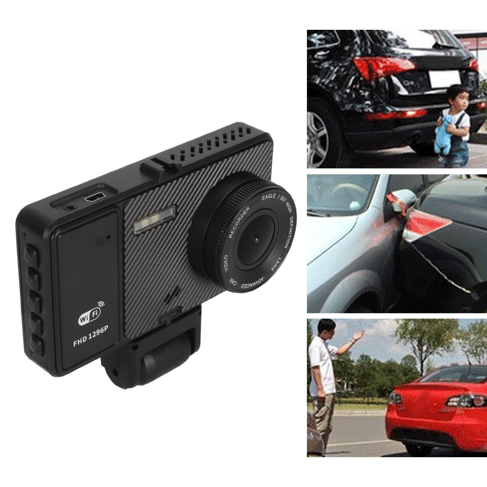 Grabadora de Cámara de Salpicadero de Coche 2K HD de Triple Lente con Visión Nocturna y Pantalla IPS de 3,9, Grabadora de Conducción Ultra HD, Cámara de Salpicadero de