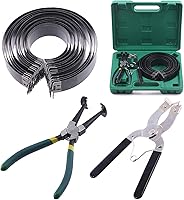 Vista 1 de Keadic Juego de 16 herramientas de compresor de anillo de pistón de motor automotriz que contiene alicates de compresor, alicates de instalación