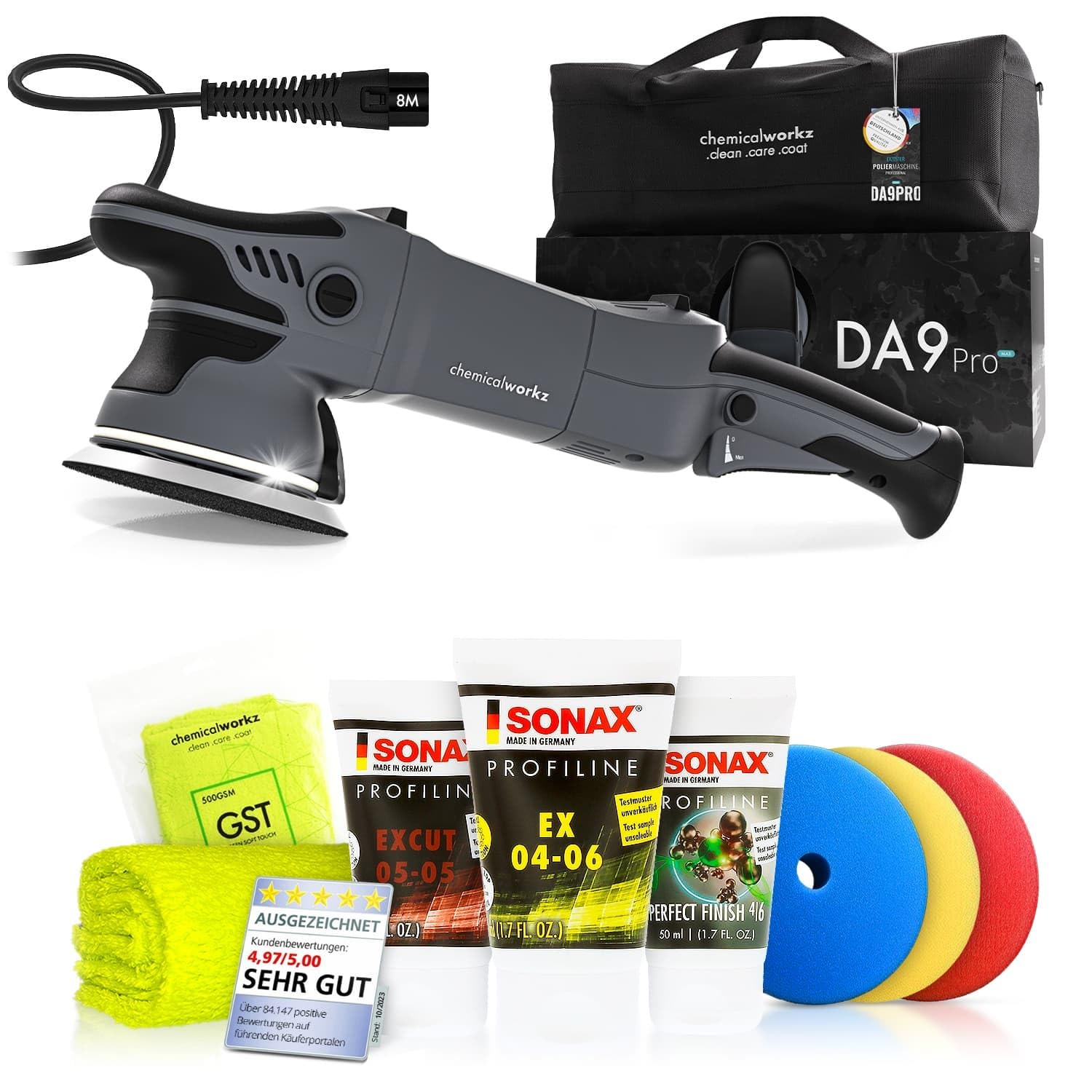 Lucidatrice Eccentrica Chemicalworkz DA9 Incl. Set Lucidatura - Foto 7