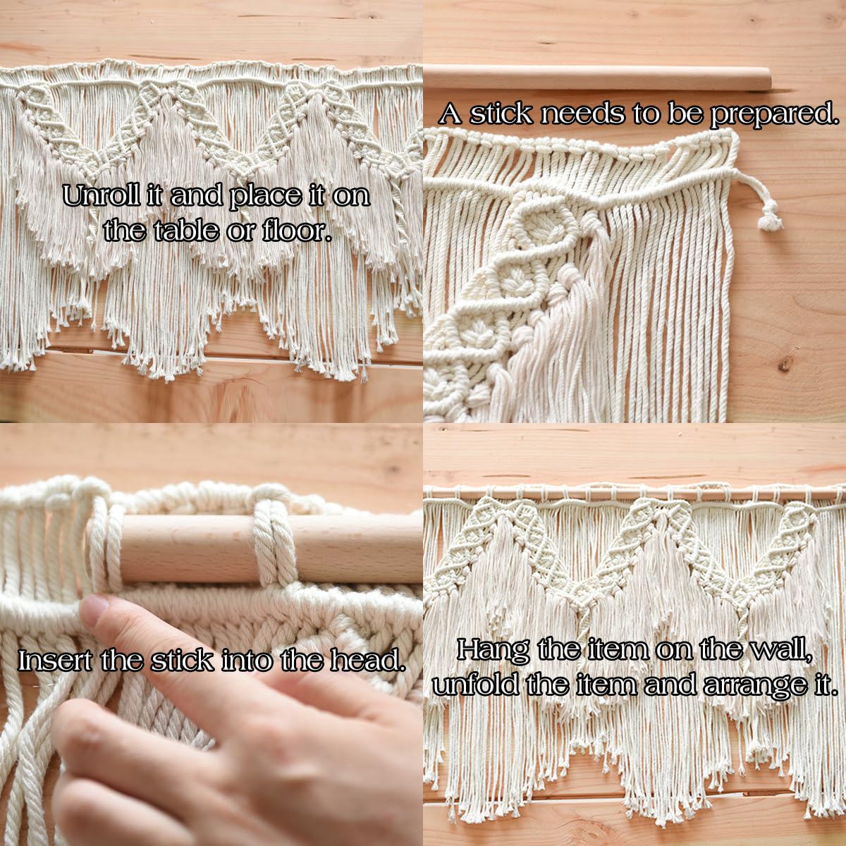 Macrame Wall Hanging Wedding Hanger Macrame Wall Decor Dorm Craftsmanship Handmade Tassel Knotting Boho Fiber Art Home Room Decor 47" W x 25" L