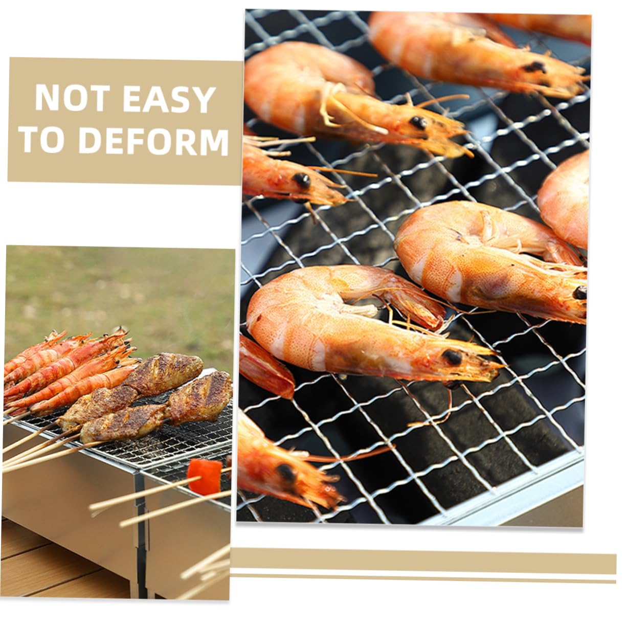 Tragbarer Holzkohlegrill aus Eisen nicht Verformbar und Leicht zu Verstauen für Camping und Outdoor Grillabende Kompakter Kleiner Grill