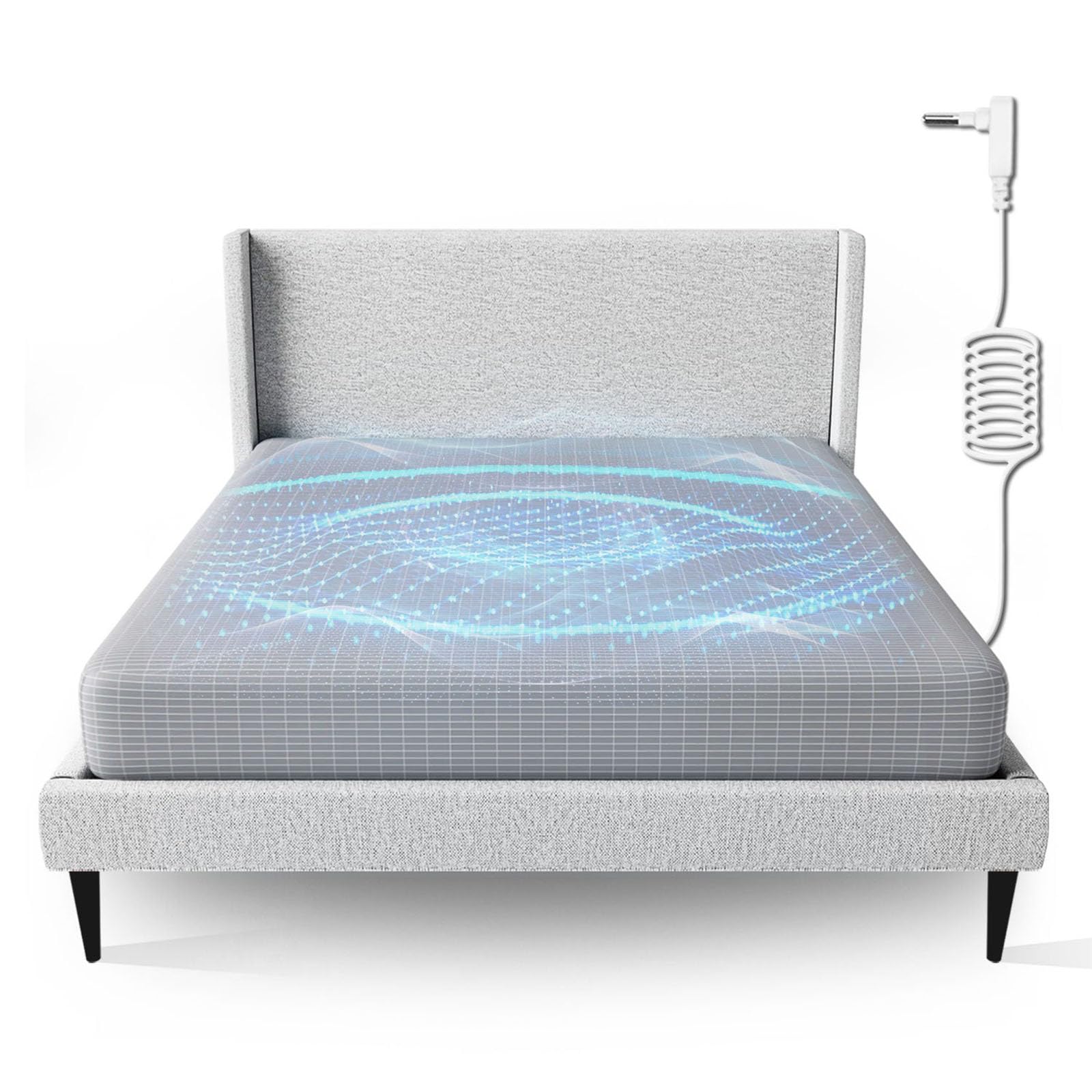 Zenlife Grounding Sheets, Zen Life Grounding Sheets, Zenlife Grounding Bed Sheets, Grounding.Co Sheets Fitted Earth Sheets with Grounding Cord (Gray, 39 * 75 in Twin)