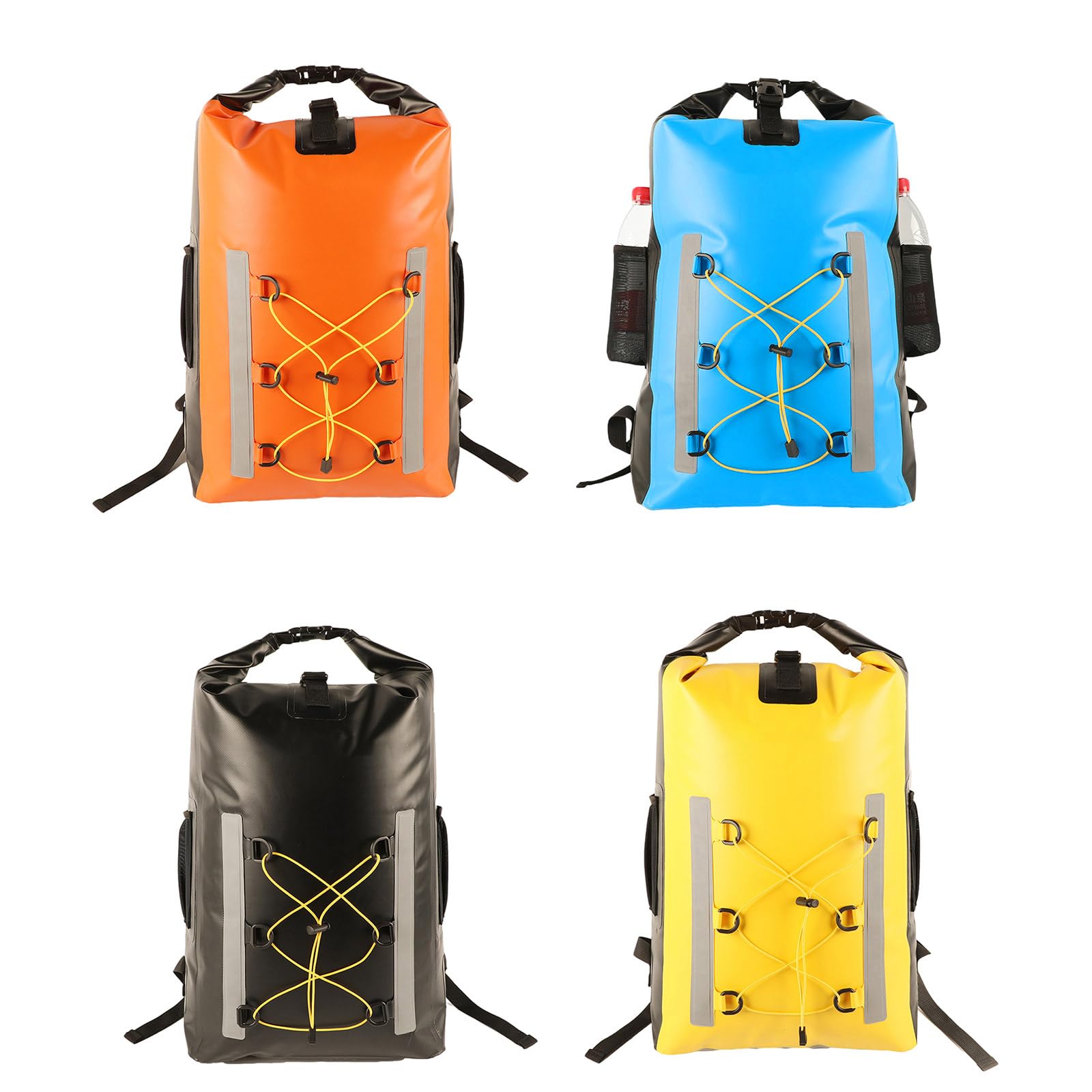 Sac étanche et léger - Grand sac à dos étanche - 30 l - Avec poche en maille - Sangle réglable