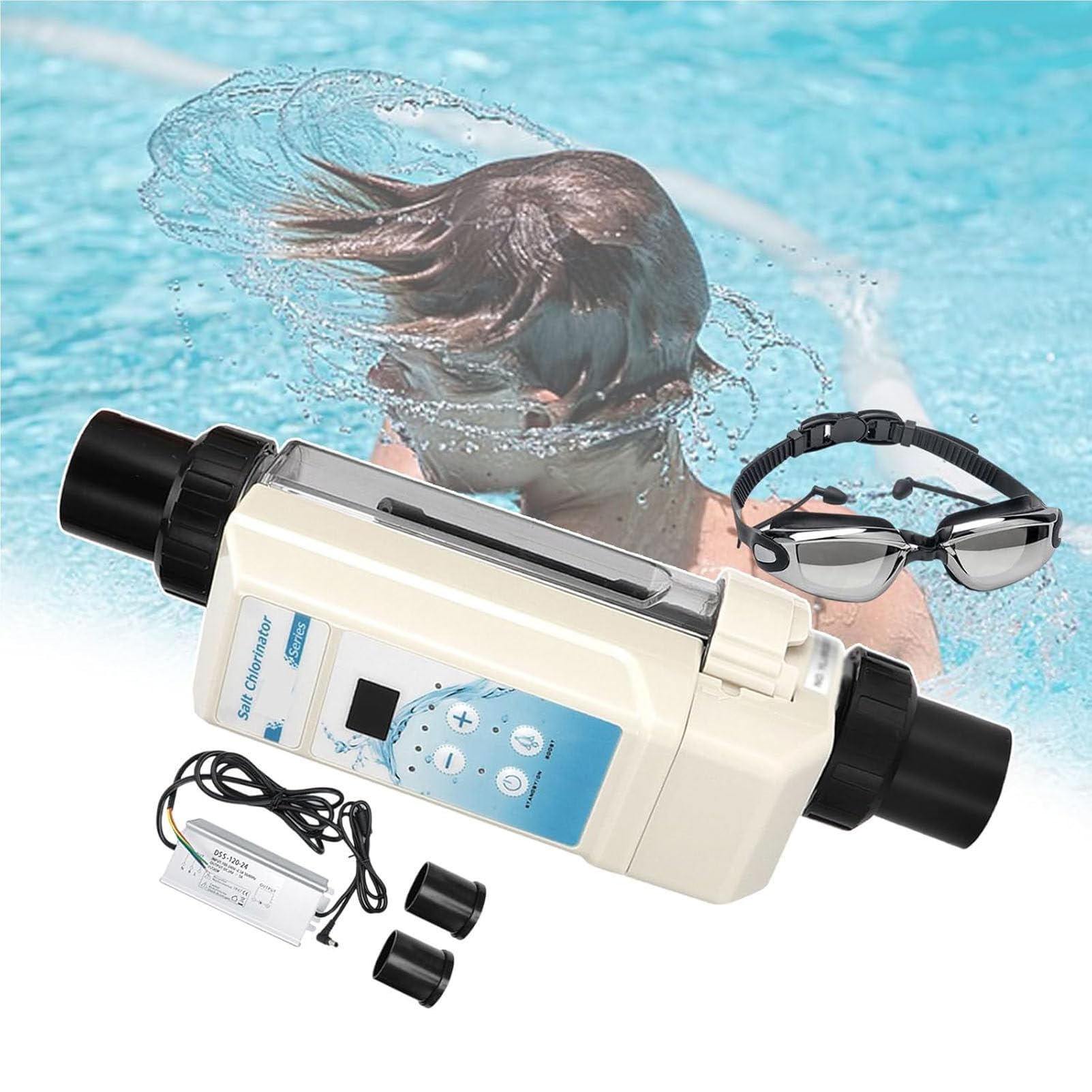 Chlorator soli, system chlorowania basenu, uzdatnianie wody w basenie lub spa z poziomem soli, do urządzeń do uzdatniania wody w basenie lub spa. EC8