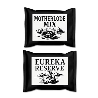 Gold Paydirt 2-Pack Bundle Motherlode Mix & Eureka Reserve Gold Panning Kit for Beginners & Prospectors Authentic California Paydirt