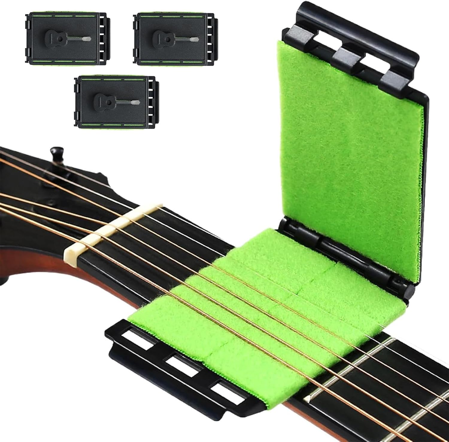 3pack Guitar String Cleaner, Fret Floss, Fretboard Cloth Tool Scrubber For Cleaning Maintenance Care Kit, For Guitar/Bass/Mandolin/Ukulele