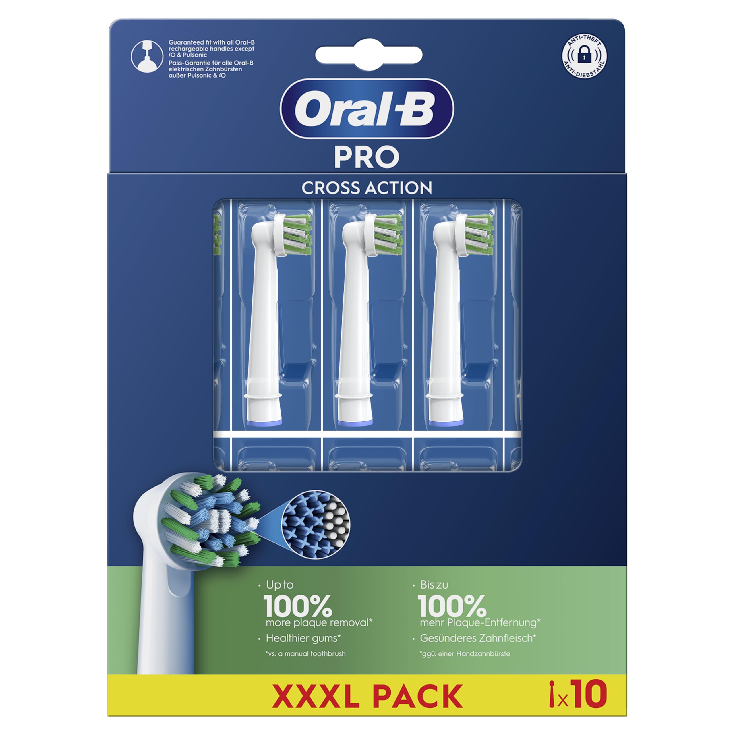 Oral-B Cabezales de repuesto Pro Cross Action, 10 cabezales