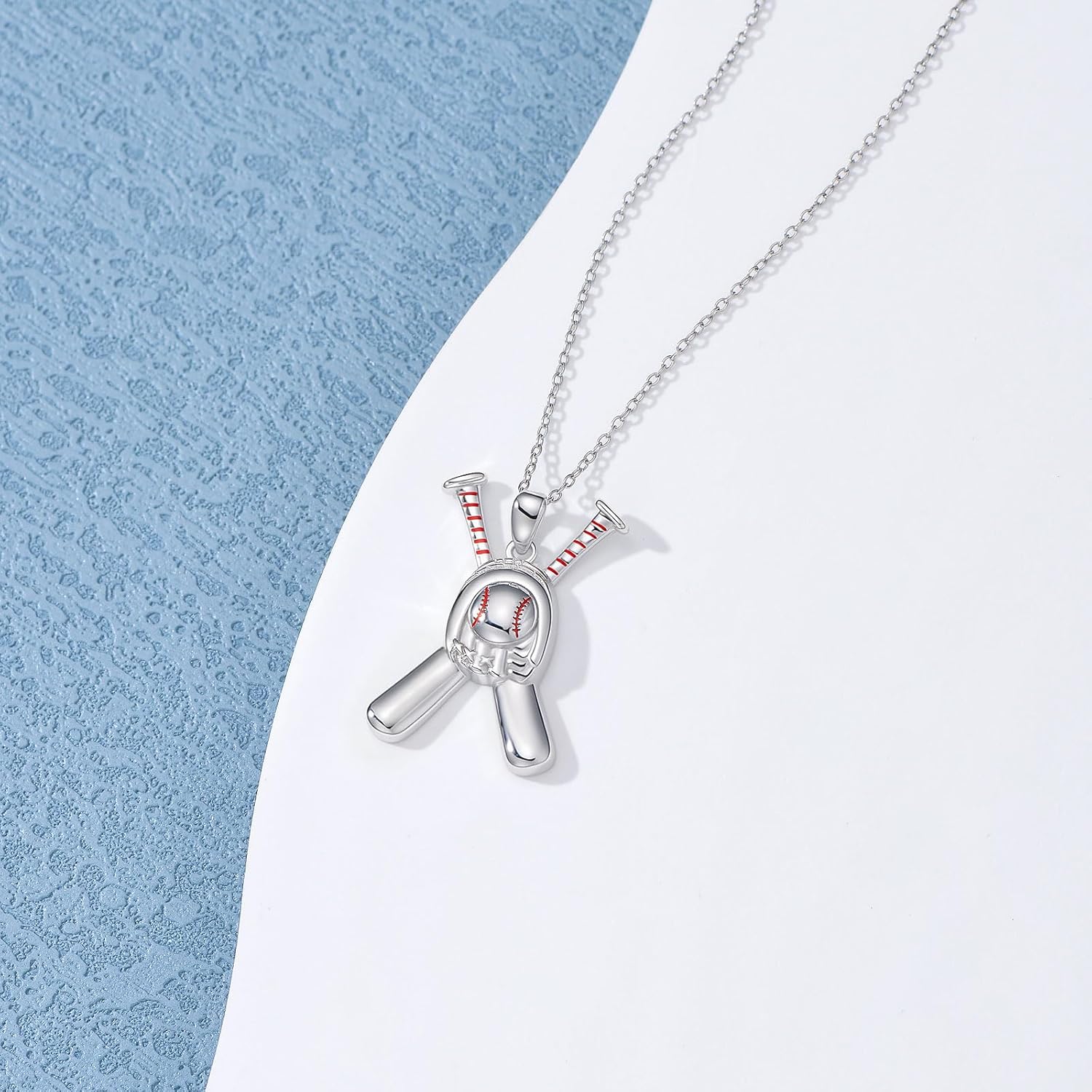 Baseball Necklace For Women And Men 925 Sterling Silver Sports Inspiring Jewelry Birthday Christmas Gifts For Sport Fans Baseball Lovers, 18"+2'' Silver Chain - Image 4