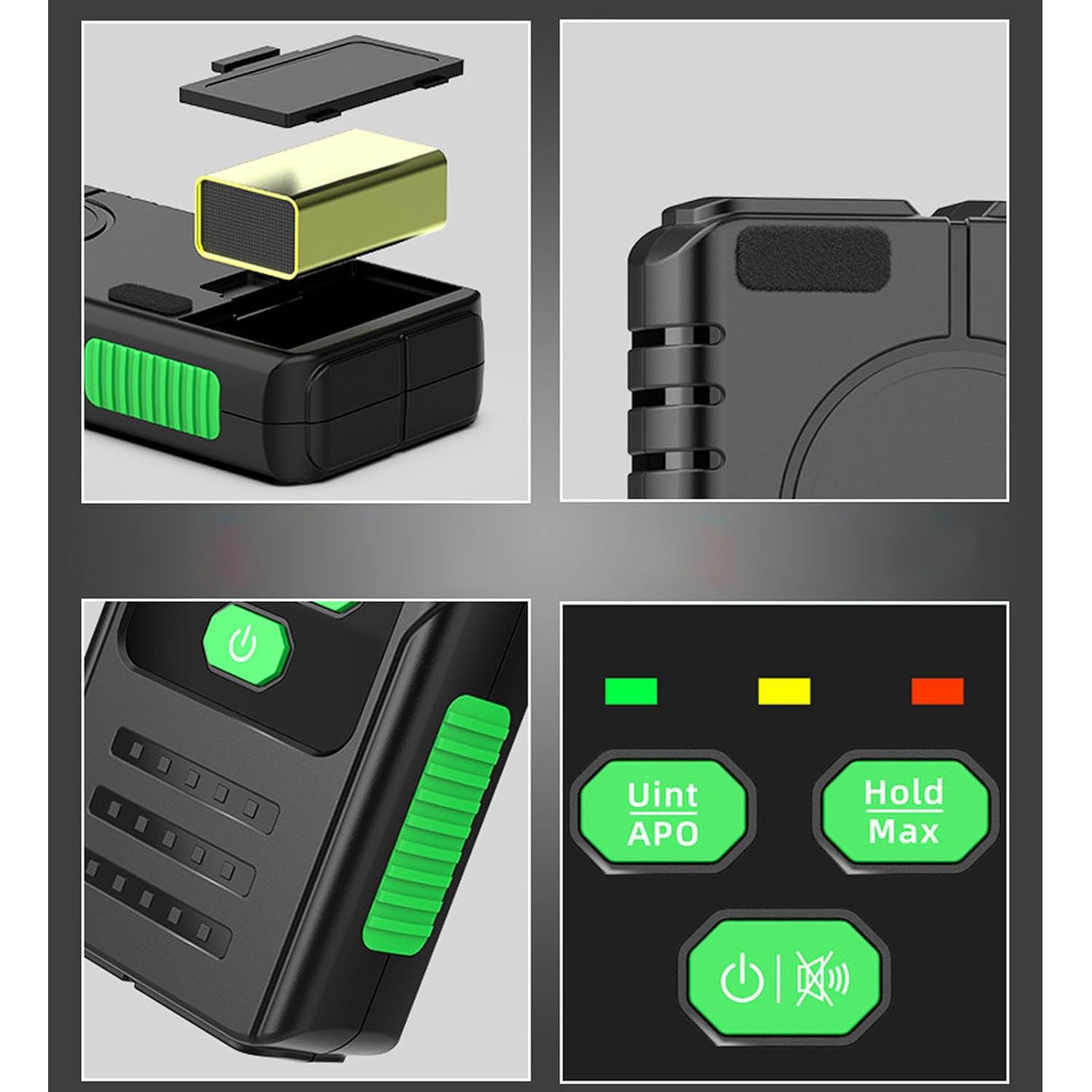 EMF Meter 3 in 1 Radiation Detector Electric Magnetic Field Radio Frequency Tester with HD Backlight Large Screen Digital LCD
