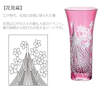 Amazon.co.jp: 東洋佐々木ガラス フラワーベース ピンク 約φ8.8
