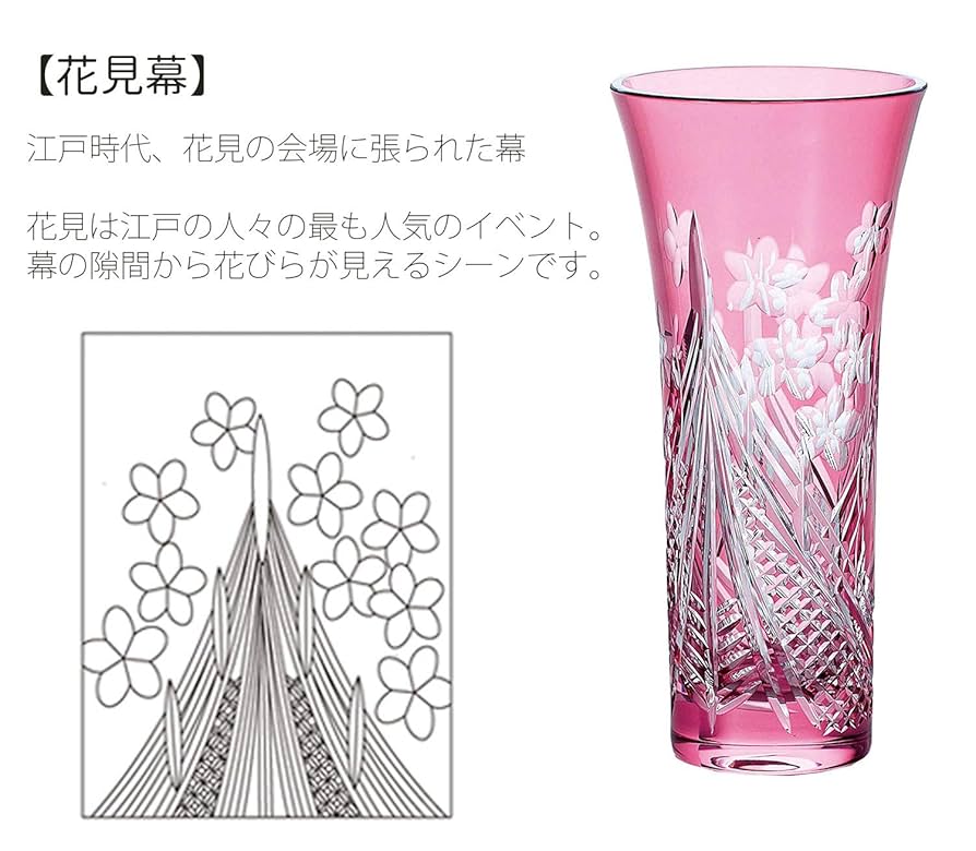 ピンクのガラス製の花瓶 花瓶 フラワーベース 花びん 花ビン ガラスベース 雑貨