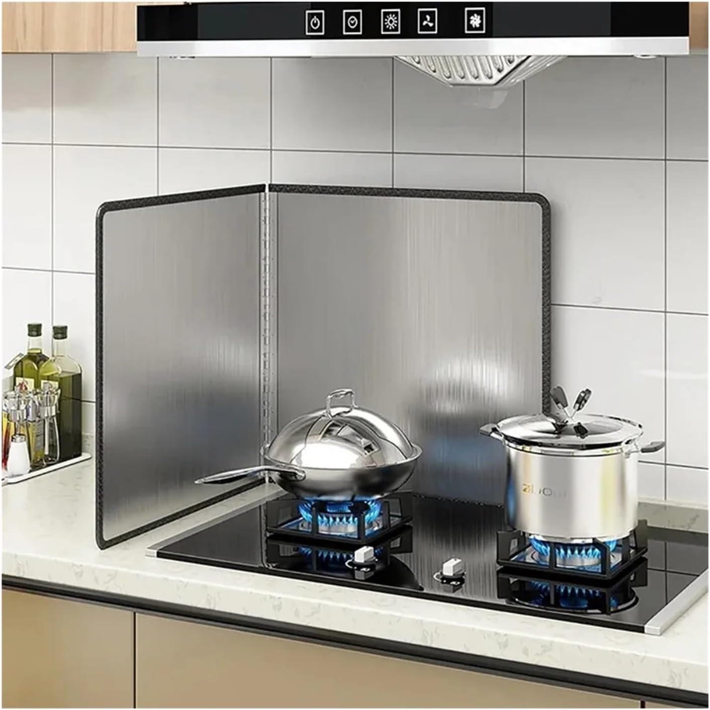Stainless Steel Foldable Oil Splash Guard For Stoves Cooking Protection Cover Frying Kitchen Tools