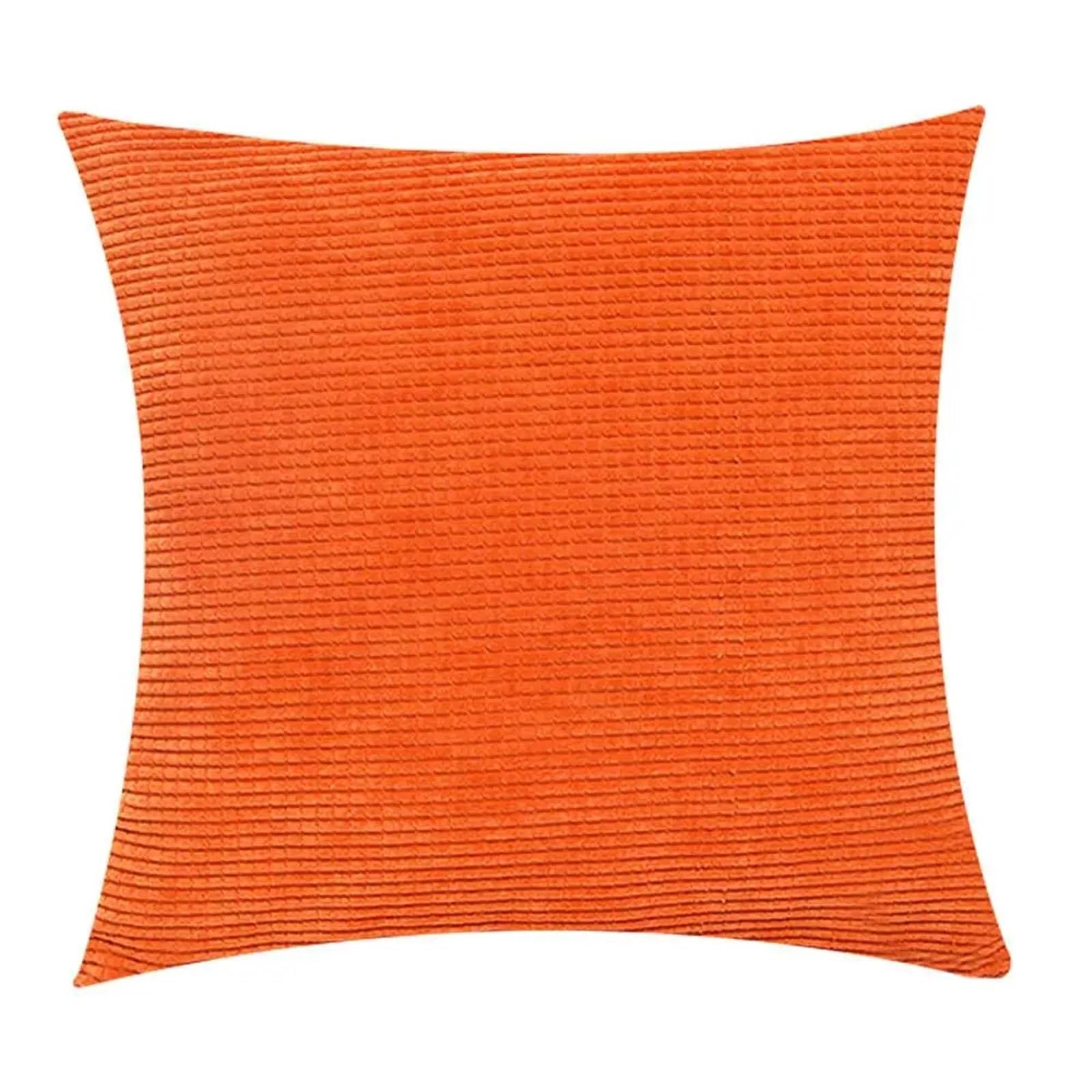 BFLCWSTD Cushion Covers Corner Cushion Covers Throw Pillow Couch Sofa Bed Comfortable Supersoft Corduroy Corn Striped Both Sides(Orange)
