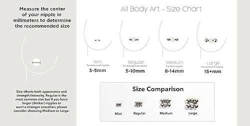 Miniatura 2 de Non-Piercing Fake Nipple Ring Barbell Stud Faux Piercing Body Jewelry For Women (B - Regular (Gold))