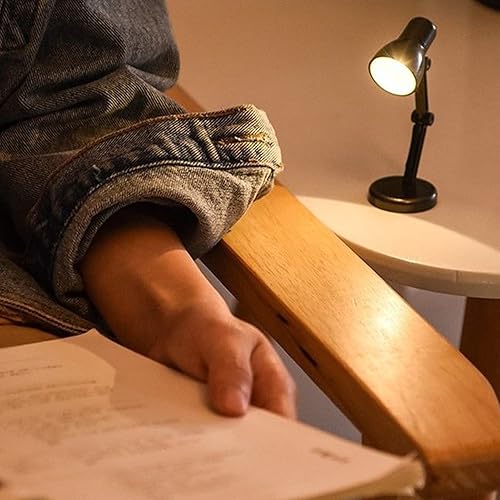 Miniatura 5 de PERZOE Lámpara de escritorio LED Mini lámpara de escritorio de alto brillo LED lámpara de noche accesorios de decoración de casa de muñecas blanco