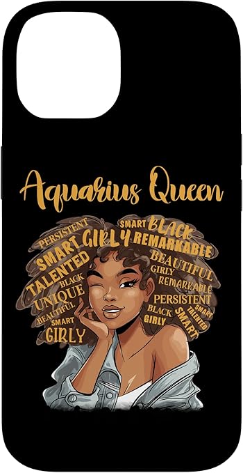 Aquarius Queen Zodiac Star Sign Astrology Case for iPhone 14