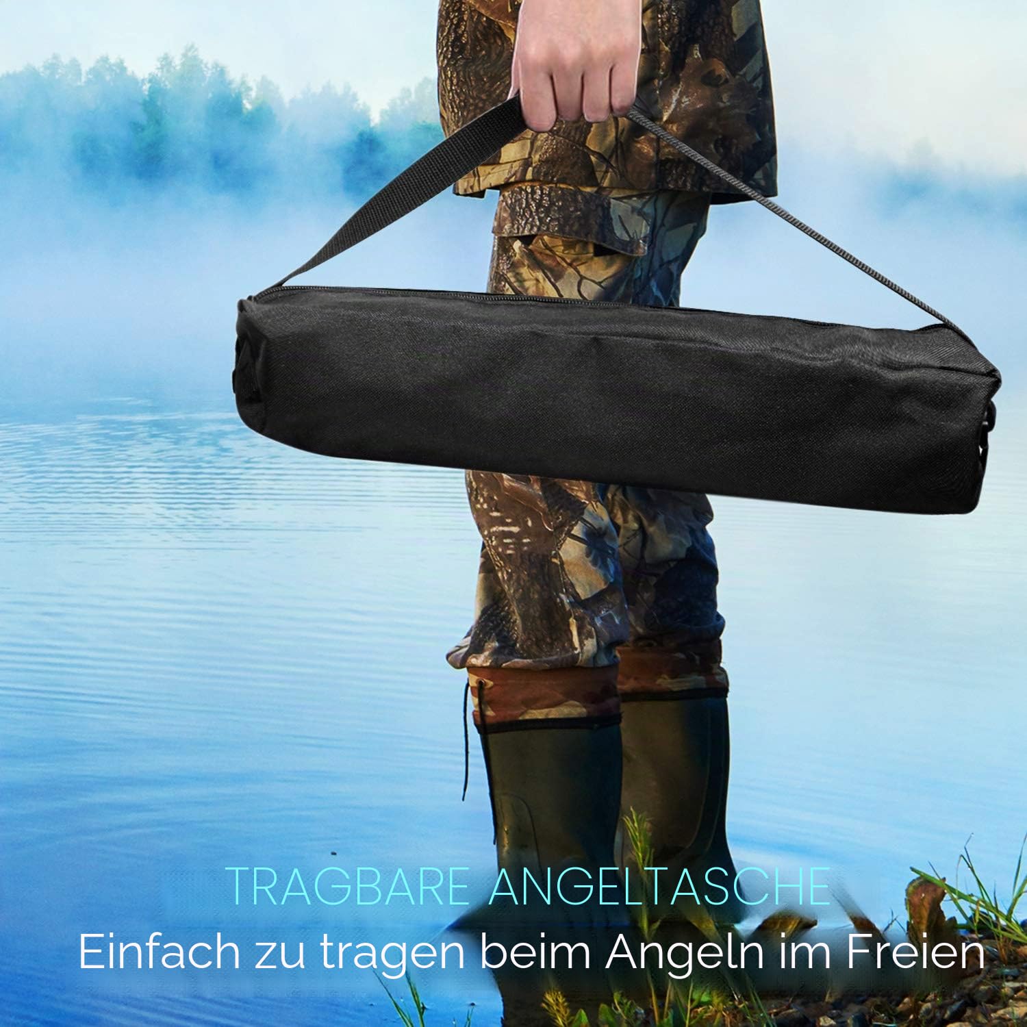 Angelrute Teleskoprute, Carbon Fiber Fishing Rod Angelruten Angeln Rute Pole für Salzwasser Süßwasse| Kinder & Erwachsene | Boat, Surf, See, Daiwa, Dam, Ozean, Meer, Junior