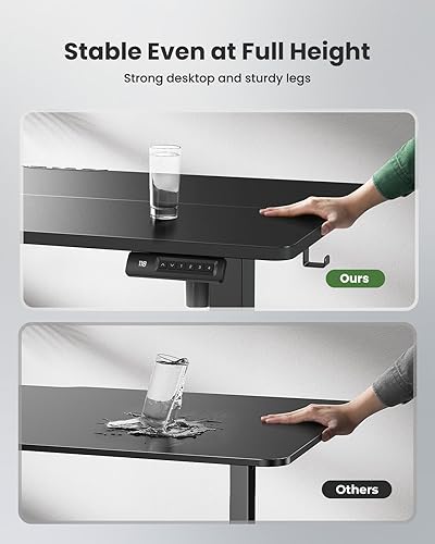Miniatura 5 de Marsail Escritorio eléctrico de pie de altura ajustable, escritorio de pie de 48 x 24 pulgadas para muebles de oficina en casa, escritorio de
