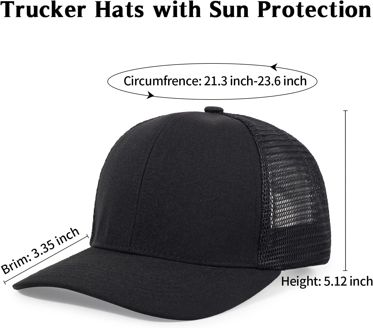 3Pcs Unisex Trucker Hats Blank Mesh Snapback Hats for Men Women image 3
